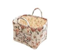 QWWQYDY Scatola Porta Oggetti Elegante cestino portaoggetti in tessuto in stile pastorale, lavabile, pieghevole, organizer for riporre oggetti vari, cestino da picnic impilabile, vestiti(Color 1)