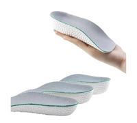 QWWQYDY Solette Rialzate Uomo Solette for Aumento Altezza, Piedi Piatti, Supporto Arco Plantare, Scarpe da Ginnastica Ortopediche, Sollevamento Tallone, Memory Foam(Grey White,2.5 cm)