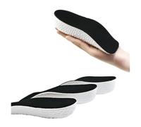 QWWQYDY Solette Rialzate Uomo Solette for Aumento Altezza, Piedi Piatti, Supporto Arco Plantare, Scarpe da Ginnastica Ortopediche, Sollevamento Tallone, Memory Foam(Black White,3.5 cm)