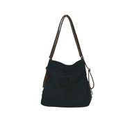 QWWQYDY Tracolla Pelle Donna Borsa a tracolla di grande capacità, zaino a semplice for il tempo libero e la letteratura(Black)
