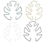 QWYEIQ 4 supporti per piante Monstera in ferro, unici per piante da interno, set di morsetti in bambù a guscio di tartaruga per crescita fiorente accessori per piante Monstera