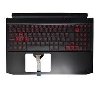 QWZOZST per Acer Nitro 5 AN515-57 AN515-45 Tastiera Russa/statunitense per Laptop Poggiapolsi per Cover Superiore Custodia Retroilluminazione Rossa(Spanish)