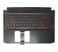 QWZOZST Tastiera Russa/statunitense per Laptop Acer per Nitro AN515-44 AN515-55 con retroilluminazione Rossa per poggiapolsi Superiore(US Keyboard)