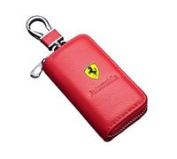 QWZWFC88 Portachiavi Auto per Ferrari, Sicuro Resiste Leggero Portachiavi per Uomini e Donne Accessori Auto,Red