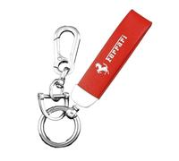QWZWFC88 Portachiavi Auto per Ferrari, Sicuro Resiste Leggero Portachiavi per Uomini e Donne Accessori Auto,Red