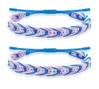 QXDZSW 2 braccialetti arcobaleno donne uomini bisessuali lesbiche transgender pansessuali non binari asessuali fluidi, Nylon