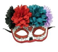 QXDZSW - Maschere di Halloween con fiori di diavolo di fuoco, balli in maschera, cosplay, performance di carnevale