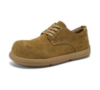 QXDZSW Scarpe Da Ginnastica Di Tendenza Degli Uomini Appartamenti Retro Testa Rotonda Scarpe Da Ginnastica Casual Comodo Lace-Up Uomo, Cammello K186, 42 1/3 EU