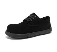 QXDZSW Scarpe Da Ginnastica Di Tendenza Degli Uomini Appartamenti Retro Testa Rotonda Scarpe Da Ginnastica Casual Comodo Lace-Up Uomo, Nero K186, 41 1/3 EU