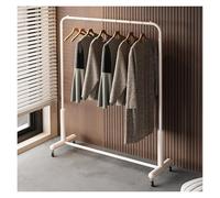 Qxgylz Stand Appendiabiti, Appendiabiti con Ruote, Stander Appendiabiti con Ruote, Barra Appenderia, Attaccapanni Abiti Stender Barra con Ruote(White,120x135x40cm)
