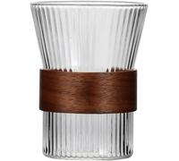 QXHSSM Bicchieri da acqua Tazza di vetro for la casa con tazza da tè Manicotto in legno Bicchieri da vino Bicchieri da acqua Tazza da acqua Tazza da caffè Vetro