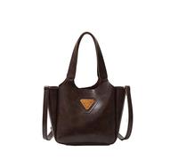 QXHSSM Borsa tote da donna, borsa a secchiello da donna, borsa a tracolla autunnale e invernale, borsa a mano in pelle PU, stile coreano, borse a tracolla(Coffee)