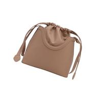 QXHSSM Borsa tote da donna, borsa a tracolla da donna, borsa a secchiello con coulisse, borsa da ascella in pelle PU for viaggi quotidiani(Khaki)