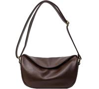 QXHSSM Borsa tote da donna, borsa a tracolla tinta unita, borsa a tracolla casual da donna in pelle PU(Coffee)