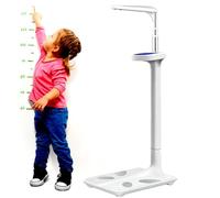 QXIWAOE Bilancia per Studio Medico - Bilancia per Il Peso corporeo con Display LCD, analizzatore di Altezza e Grasso corporeo, Adatta per Palestra, Ospedale (Standard)