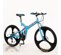 QXIWAOE Mountain Bike Pieghevole da 24 Pollici, 26 Pollici, per Studenti Adulti, Bici da Corsa, Ammortizzatore, Mountain Bike, Bicicletta da Ciclismo