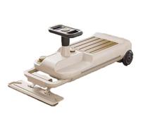 Qxmiguel Go-Kart Elettrico for Bambini con Funzione di Pulizia del Pavimento, Giocattolo da Esterno for Bambini dai 3 Anni in su(Kaki)