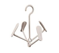 Qxmiguel Grucce 2 Pezzi di grucce in plastica for asciugare Le Scarpe, salvaspazio, girevoli e impilabili, Adatte for l'uso Domestico, Balcone, Ingresso Stendi Biancheria(Apricot)