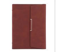 Qxmiguel Materiale scolastico Diario Quaderno A5 8,38 × 5,38 pollici Blocco note in pelle PU da 80 pagine for uomini e donne, for ufficio e studio(Bruin)