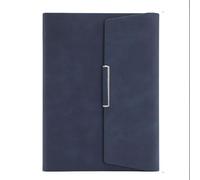 Qxmiguel Materiale scolastico Diario Quaderno A5 8,38 × 5,38 pollici Blocco note in pelle PU da 80 pagine for uomini e donne, for ufficio e studio(Blauw)