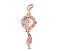 Qxmiguel Orologi alla Moda Orologio da Donna con Gioielli di Moda, Piccolo Orologio analogico al Quarzo da Donna, Regalo di Natale Delicato for Matrimonio e Compleanno Ritorno a Scuola(Rose Gold)