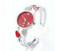 Qxmiguel Orologi alla Moda Orologio da Polso da Donna con Bracciale al Quarzo con quadrante Rotondo in Strass e Cinturino in Acciaio Inossidabile Ritorno a Scuola(Rot)