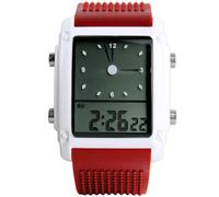 Qxmiguel Orologi alla moda Orologio digitale impermeabile a LED con doppio fuso orario, orologio elettronico unisex, un regalo eccellente for compleanni, feste e celebrazioni Orologi uomo(Rot)