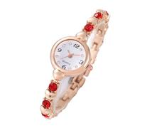 Qxmiguel Orologi Orologio Digitale da Donna a Forma di Cuore, Orologio al Quarzo con Finiture in Strass, Accessorio da Polso alla Moda, Regali delicati Ritorno a Scuola(Rot)