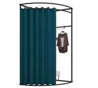 Qxmiguel Spogliatoio Cabina di Prova Mobile con Angolo in Ferro, divisorio Compatible with spogliatoio, Protezione della Privacy, Facile da Montare Sala di Prova(Blue-Green,S)