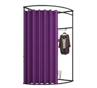 Qxmiguel Spogliatoio Cabina di Prova Mobile con Angolo in Ferro, divisorio Compatible with spogliatoio, Protezione della Privacy, Facile da Montare Sala di Prova(Lila,L)