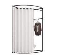 Qxmiguel Spogliatoio Cabina di Prova Mobile con Angolo in Ferro, divisorio Compatible with spogliatoio, Protezione della Privacy, Facile da Montare Sala di Prova(Wit,L)