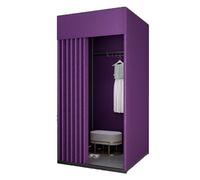 Qxmiguel Spogliatoio Camerino Mobile temporaneo Compatible with Negozio di Abbigliamento camerino Pieghevole Portatile Lo Shopping all'aperto 3 Misure Sala di Prova(Lila,0.8 * 0.8 * 2m)
