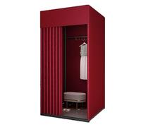 Qxmiguel Spogliatoio Camerino Mobile temporaneo Compatible with Negozio di Abbigliamento camerino Pieghevole Portatile Lo Shopping all'aperto 3 Misure Sala di Prova(Wine Red,0.8 * 0.8 * 2m)