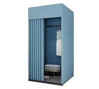 Qxmiguel Spogliatoio Camerino Mobile temporaneo Compatible with Negozio di Abbigliamento Pieghevole Portatile Compatible with Lo Shopping all'aperto 3 Misure Sala di Prova(Blauw,S)