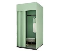 Qxmiguel Spogliatoio Camerino Mobile temporaneo Compatible with Negozio di Abbigliamento Pieghevole Portatile Compatible with Lo Shopping all'aperto 3 Misure Sala di Prova(Cyan,L)