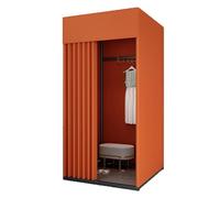 Qxmiguel Spogliatoio Camerino Mobile temporaneo Compatible with Negozio di Abbigliamento Pieghevole Portatile Compatible with Lo Shopping all'aperto 3 Misure Sala di Prova(Oranje,S)
