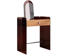 Qxmiguel Vanity Desk With Mirror Makeup Vanity With Drawer Cabinet Bedroom Dressing Table Compact Acrylic Floating Brown