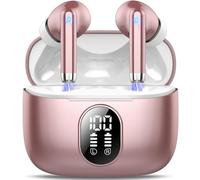 QXQ 2025 Nuovo Cuffie Bluetooth, Auricolari Bluetooth 5.4 Hi-Fi Stereo con 4 ENC Mics, 40 Ore Mini Cuffie Wireless Cancellazione Rumore Cuffiette Bluetooth, Cuffie Senza Filo per Android/iOS, Rosa