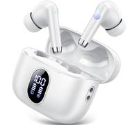 QXQ Nuovo Cuffie Bluetooth, Auricolari Bluetooth 5.4 Hi-Fi Stereo con 4 ENC Mic, 40 Ore Mini Cuffiette Bluetooth Cancellazione Rumore Cuffie Wireless, Cuffie Senza Filo per Android/iOS, Bianco Puro