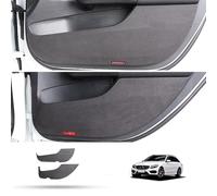 Qxryzp 4 pezzi, for, for, Classe C 2021 2022 C260 C200 Auto Porta Anti Kick Pad In Pelle Protectiom Pellicola Adesivo Trim Accessori Accessorio per auto(Black 4pcs)