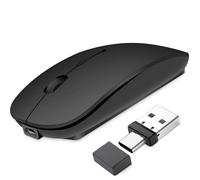 Qxvnm Mouse wireless Bluetooth 5.2 e 3.0 + ricevitore USB e USB-C 2,4 GHz, mouse ricaricabile per MacBook Pro/Air/iPad/laptop/Chromebook/computer/tablet Android, compatibile con dispositivi con porta