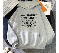 QXWD The Binding of Isaac Autunno Inverno Felpe con Cappuccio da Donna Felpa a Maniche Lunghe Lettera Stampa Cappuccio Casual Cartone Animato Plus