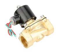 QXWPBIBAN Elettrovalvola in Ottone G1 Pollice a Pressione Meccanica normalmente Chiusa ad Azione Diretta for valvola a Due Vie 2W-250-25(DC 12V)