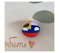 QXXKJDF 7,9 pollici, 3,9 pollici Pallina polacca, Pallina country, Pakistan, Francia, Canada, UE, Peluche, Palline country, Regali for le feste(Russia,3.7in)