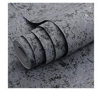 QXYOGO Carta da Parati Adesiva Muro Cork Effetto grigio scuro for calcestruzzo e pietra in marmo industriale Wallpaper Loft Style Faux Cemento Texture Wall Paper Plain