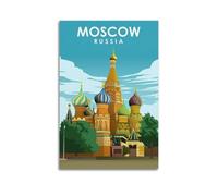 QXYUIN Poster vintage con cupola della cattedrale di Mosca, Russia, poster artistico da parete su tela estetica decorativa per stanza, 30 x 45 cm, senza cornice