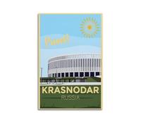 QXYUIN Poster vintage Krasnodar Russia, scena dello stadio soleggiato.jpg, poster artistico da parete su tela per stanza, 50 x 75 cm, senza cornice