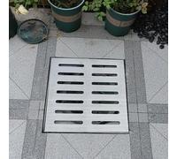 QYANPEN Coperture per tombini Coperture per tombini per Esterni con Foro per Cortile, 10x10 20x20 30x30 40x40 50x50 60x60 cm Griglia di drenaggio in Acciaio Inossidabile con Base, Filtro di drenagg