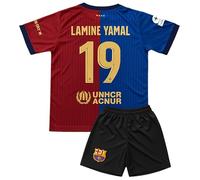 Qycksouth Yamal N. 19 - Maglia da calcio per bambini 2024 stagione, set da calcio con pantaloncini, maglia per tifosi, abbigliamento sportivo traspirante, maglia per bambini, taglie da ragazzi, Blu
