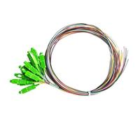 QYCWHXVDF 10 Set 12 Core SCAPC Fibra Ottica Pigtail Simplex 0.9mm 9/125 Modalità Singola SM SX LC UPC LZSH Fibra Ottica Pigtail 1.2M Cavo(12C SCAPC1.2M 10Set)